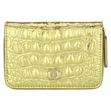 chanel 2019 gold croc scarab|Chanel Gold Crocodile Embossed Paris.